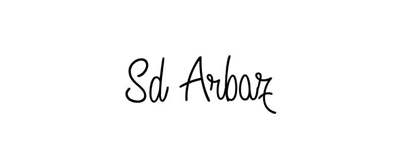 Use a signature maker to create a handwritten signature online. With this signature software, you can design (Angelique-Rose-font-FFP) your own signature for name Sd Arbaz. Sd Arbaz signature style 5 images and pictures png