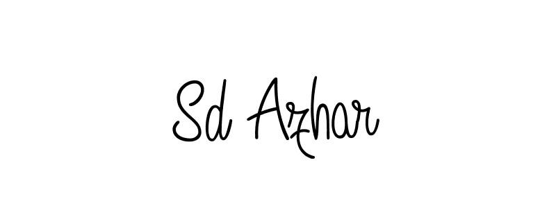 Make a beautiful signature design for name Sd Azhar. With this signature (Angelique-Rose-font-FFP) style, you can create a handwritten signature for free. Sd Azhar signature style 5 images and pictures png