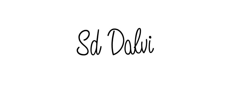 Sd Dalvi stylish signature style. Best Handwritten Sign (Angelique-Rose-font-FFP) for my name. Handwritten Signature Collection Ideas for my name Sd Dalvi. Sd Dalvi signature style 5 images and pictures png