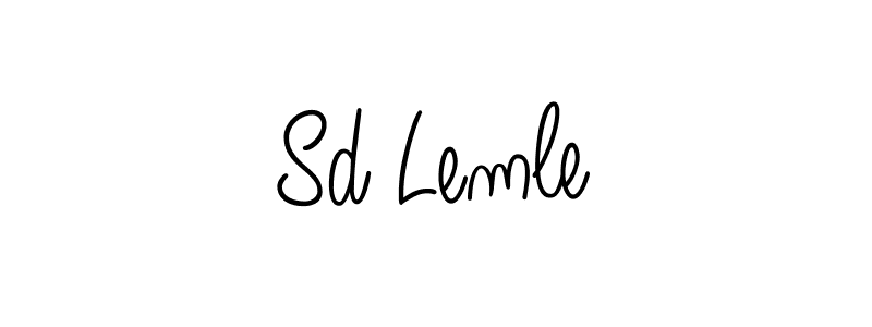 How to make Sd Lemle name signature. Use Angelique-Rose-font-FFP style for creating short signs online. This is the latest handwritten sign. Sd Lemle signature style 5 images and pictures png