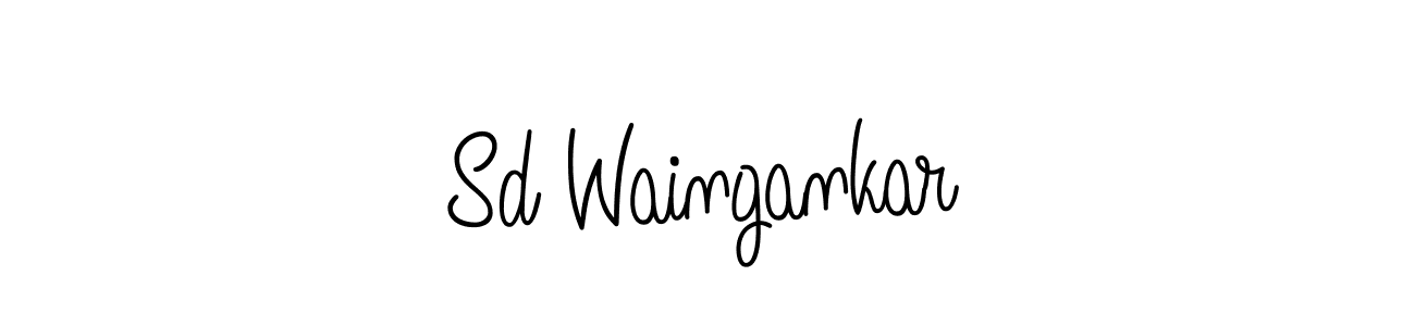 You should practise on your own different ways (Angelique-Rose-font-FFP) to write your name (Sd Waingankar) in signature. don't let someone else do it for you. Sd Waingankar signature style 5 images and pictures png