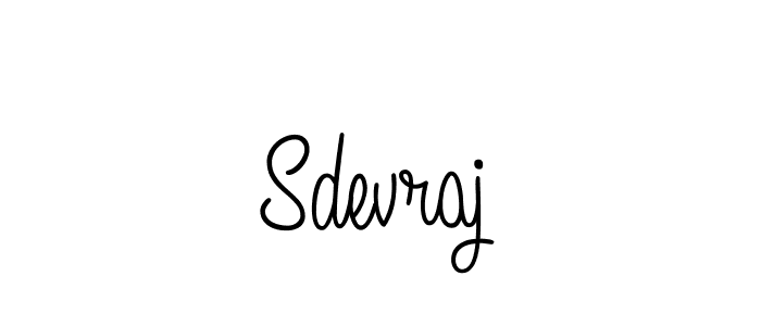 How to make Sdevraj name signature. Use Angelique-Rose-font-FFP style for creating short signs online. This is the latest handwritten sign. Sdevraj signature style 5 images and pictures png