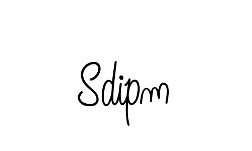 Make a beautiful signature design for name Sdipm. With this signature (Angelique-Rose-font-FFP) style, you can create a handwritten signature for free. Sdipm signature style 5 images and pictures png