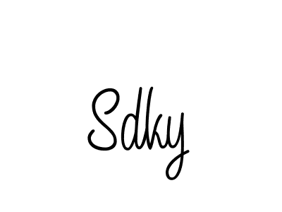 How to make Sdky signature? Angelique-Rose-font-FFP is a professional autograph style. Create handwritten signature for Sdky name. Sdky signature style 5 images and pictures png