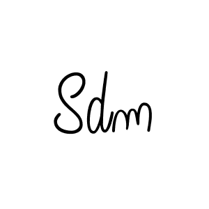 Make a beautiful signature design for name Sdm. With this signature (Angelique-Rose-font-FFP) style, you can create a handwritten signature for free. Sdm signature style 5 images and pictures png