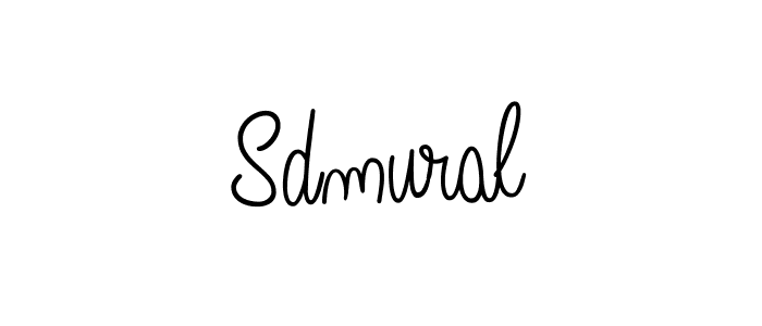 Make a beautiful signature design for name Sdmural. With this signature (Angelique-Rose-font-FFP) style, you can create a handwritten signature for free. Sdmural signature style 5 images and pictures png