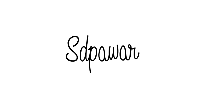 How to make Sdpawar name signature. Use Angelique-Rose-font-FFP style for creating short signs online. This is the latest handwritten sign. Sdpawar signature style 5 images and pictures png