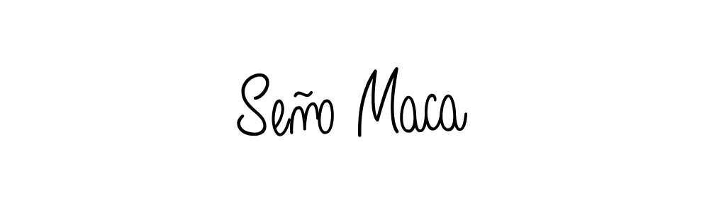 Use a signature maker to create a handwritten signature online. With this signature software, you can design (Angelique-Rose-font-FFP) your own signature for name Seño Maca. Seño Maca signature style 5 images and pictures png