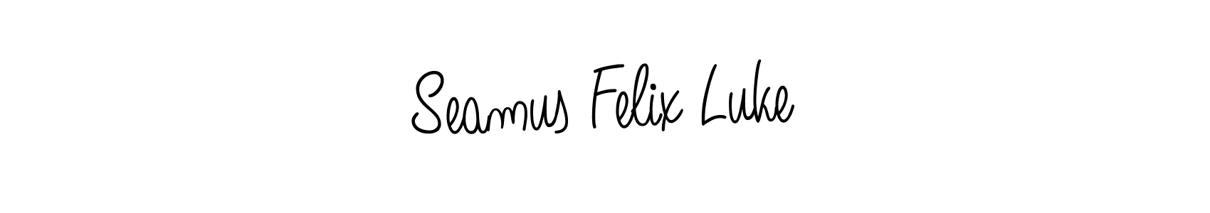 Make a beautiful signature design for name Seamus Felix Luke. With this signature (Angelique-Rose-font-FFP) style, you can create a handwritten signature for free. Seamus Felix Luke signature style 5 images and pictures png