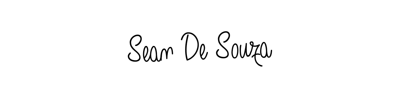 The best way (Angelique-Rose-font-FFP) to make a short signature is to pick only two or three words in your name. The name Sean De Souza include a total of six letters. For converting this name. Sean De Souza signature style 5 images and pictures png