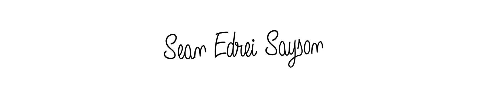 Also we have Sean Edrei Sayson name is the best signature style. Create professional handwritten signature collection using Angelique-Rose-font-FFP autograph style. Sean Edrei Sayson signature style 5 images and pictures png