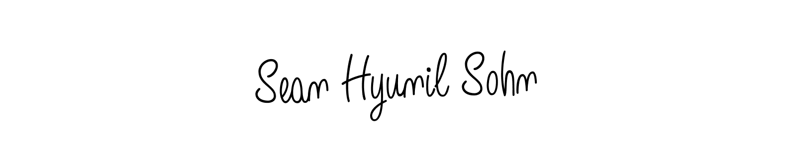 The best way (Angelique-Rose-font-FFP) to make a short signature is to pick only two or three words in your name. The name Sean Hyunil Sohn include a total of six letters. For converting this name. Sean Hyunil Sohn signature style 5 images and pictures png