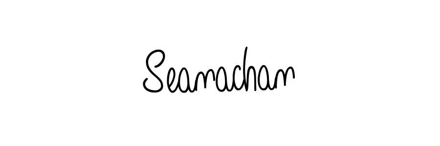 Make a beautiful signature design for name Seanachan. With this signature (Angelique-Rose-font-FFP) style, you can create a handwritten signature for free. Seanachan signature style 5 images and pictures png
