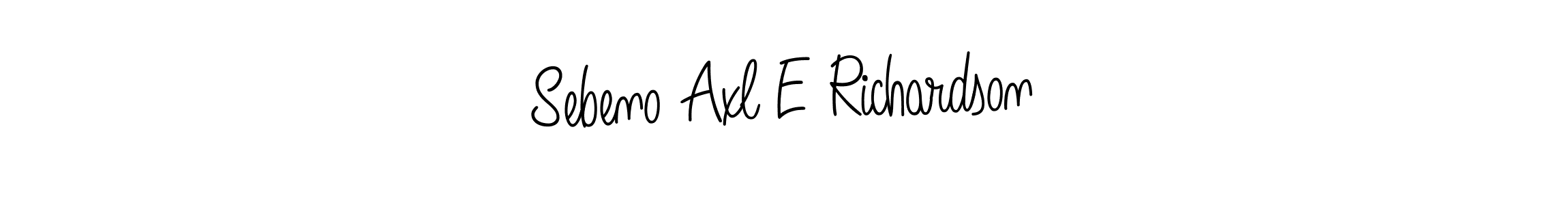 How to make Sebeno Axl E Richardson name signature. Use Angelique-Rose-font-FFP style for creating short signs online. This is the latest handwritten sign. Sebeno Axl E Richardson signature style 5 images and pictures png
