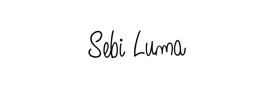 Sebi Luma stylish signature style. Best Handwritten Sign (Angelique-Rose-font-FFP) for my name. Handwritten Signature Collection Ideas for my name Sebi Luma. Sebi Luma signature style 5 images and pictures png