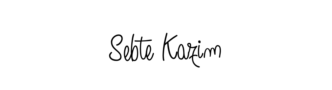 Make a beautiful signature design for name Sebte Kazim. With this signature (Angelique-Rose-font-FFP) style, you can create a handwritten signature for free. Sebte Kazim signature style 5 images and pictures png