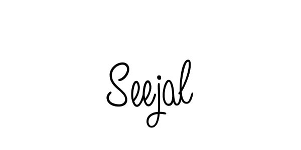 Use a signature maker to create a handwritten signature online. With this signature software, you can design (Angelique-Rose-font-FFP) your own signature for name Seejal. Seejal signature style 5 images and pictures png