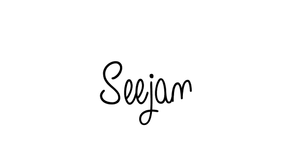 Use a signature maker to create a handwritten signature online. With this signature software, you can design (Angelique-Rose-font-FFP) your own signature for name Seejan. Seejan signature style 5 images and pictures png