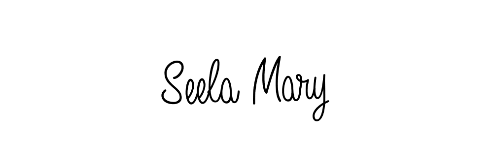 Seela Mary stylish signature style. Best Handwritten Sign (Angelique-Rose-font-FFP) for my name. Handwritten Signature Collection Ideas for my name Seela Mary. Seela Mary signature style 5 images and pictures png