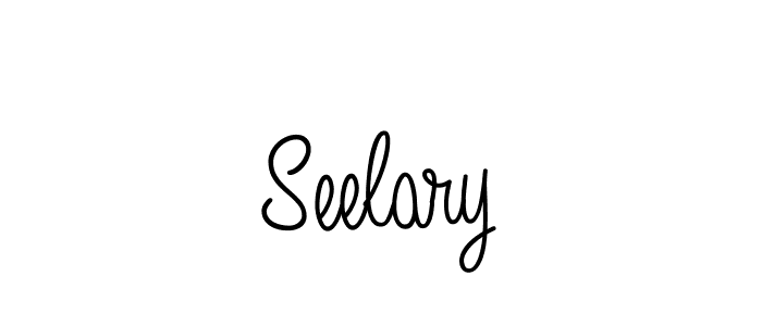 How to make Seelary name signature. Use Angelique-Rose-font-FFP style for creating short signs online. This is the latest handwritten sign. Seelary signature style 5 images and pictures png