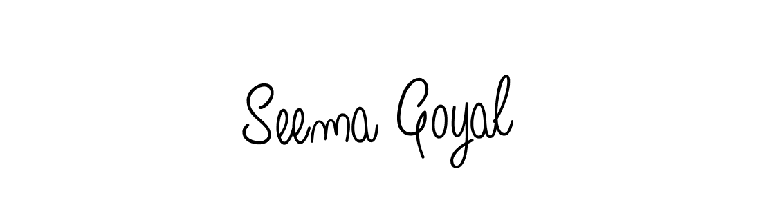 Design your own signature with our free online signature maker. With this signature software, you can create a handwritten (Angelique-Rose-font-FFP) signature for name Seema Goyal. Seema Goyal signature style 5 images and pictures png