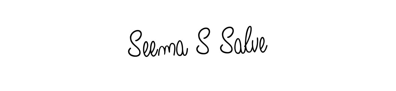 The best way (Angelique-Rose-font-FFP) to make a short signature is to pick only two or three words in your name. The name Seema S Salve include a total of six letters. For converting this name. Seema S Salve signature style 5 images and pictures png