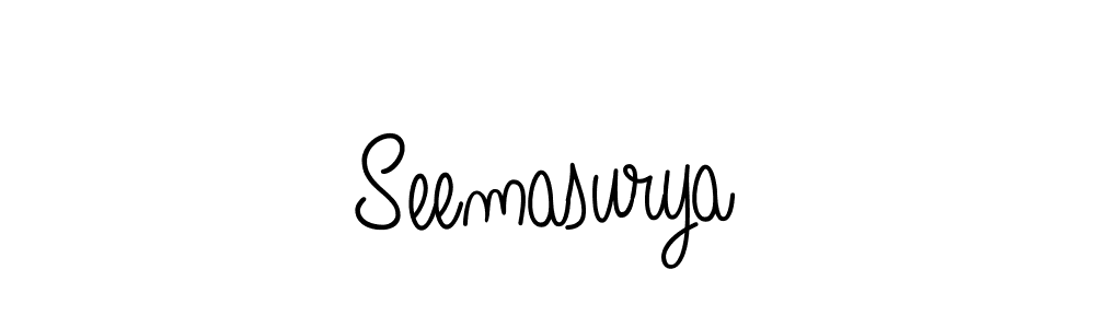 Create a beautiful signature design for name Seemasurya. With this signature (Angelique-Rose-font-FFP) fonts, you can make a handwritten signature for free. Seemasurya signature style 5 images and pictures png