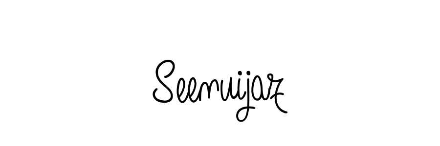 You should practise on your own different ways (Angelique-Rose-font-FFP) to write your name (Seenuijaz) in signature. don't let someone else do it for you. Seenuijaz signature style 5 images and pictures png
