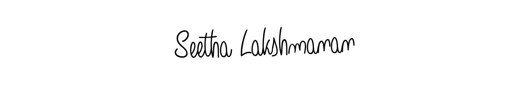 Seetha Lakshmanan stylish signature style. Best Handwritten Sign (Angelique-Rose-font-FFP) for my name. Handwritten Signature Collection Ideas for my name Seetha Lakshmanan. Seetha Lakshmanan signature style 5 images and pictures png