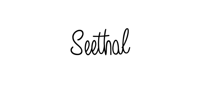 Make a beautiful signature design for name Seethal. With this signature (Angelique-Rose-font-FFP) style, you can create a handwritten signature for free. Seethal signature style 5 images and pictures png