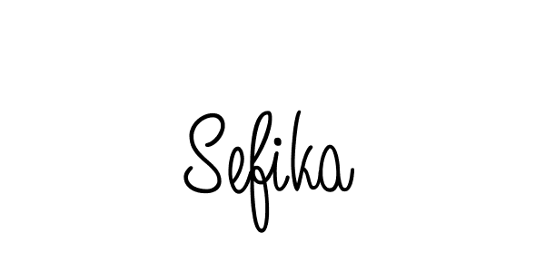 Use a signature maker to create a handwritten signature online. With this signature software, you can design (Angelique-Rose-font-FFP) your own signature for name Sefika. Sefika signature style 5 images and pictures png