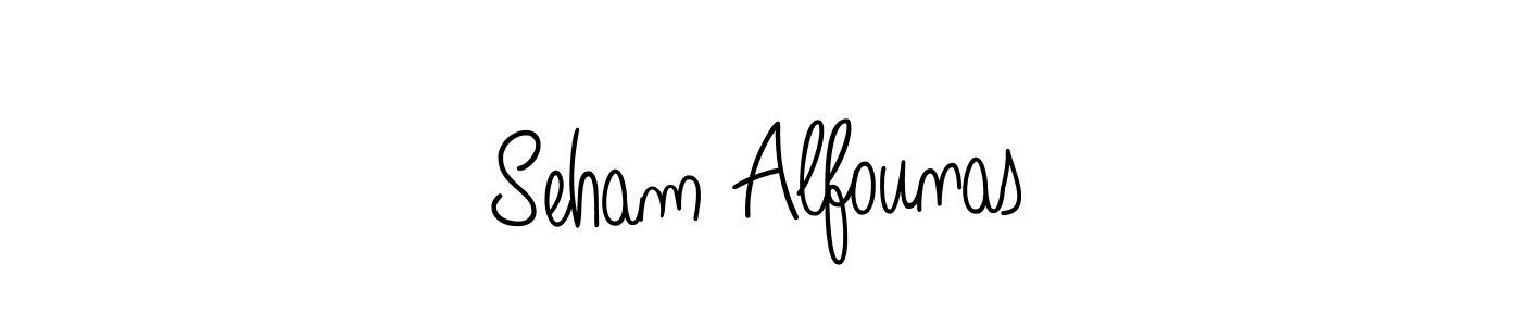 How to make Seham Alfounas signature? Angelique-Rose-font-FFP is a professional autograph style. Create handwritten signature for Seham Alfounas name. Seham Alfounas signature style 5 images and pictures png