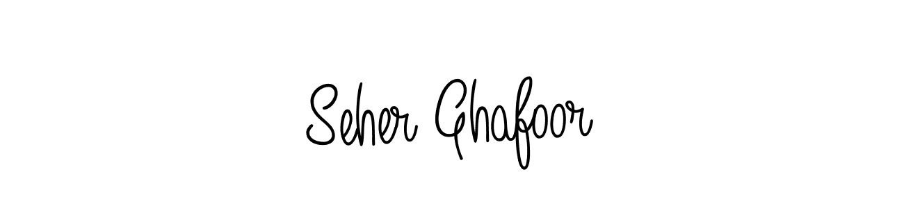 It looks lik you need a new signature style for name Seher Ghafoor. Design unique handwritten (Angelique-Rose-font-FFP) signature with our free signature maker in just a few clicks. Seher Ghafoor signature style 5 images and pictures png