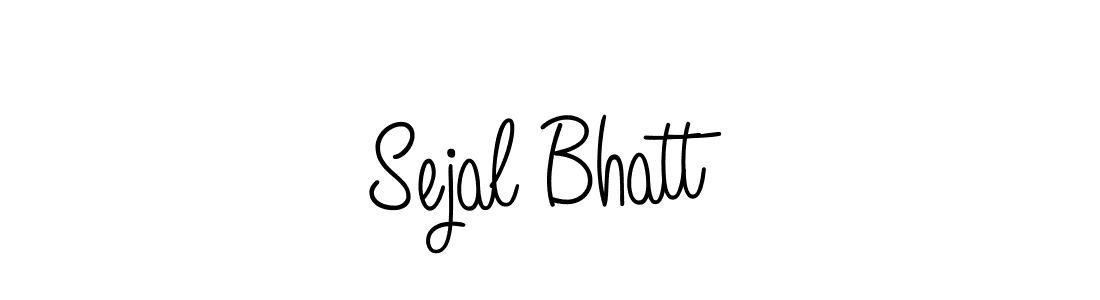 You should practise on your own different ways (Angelique-Rose-font-FFP) to write your name (Sejal Bhatt) in signature. don't let someone else do it for you. Sejal Bhatt signature style 5 images and pictures png