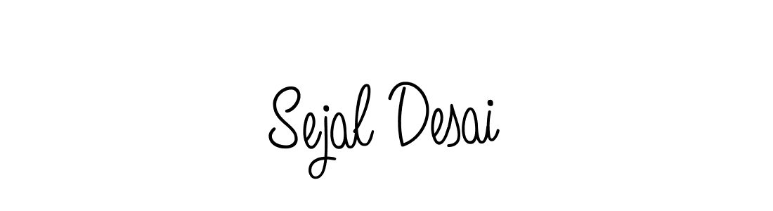 How to make Sejal Desai name signature. Use Angelique-Rose-font-FFP style for creating short signs online. This is the latest handwritten sign. Sejal Desai signature style 5 images and pictures png