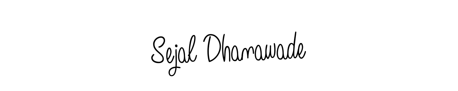 How to make Sejal Dhanawade name signature. Use Angelique-Rose-font-FFP style for creating short signs online. This is the latest handwritten sign. Sejal Dhanawade signature style 5 images and pictures png