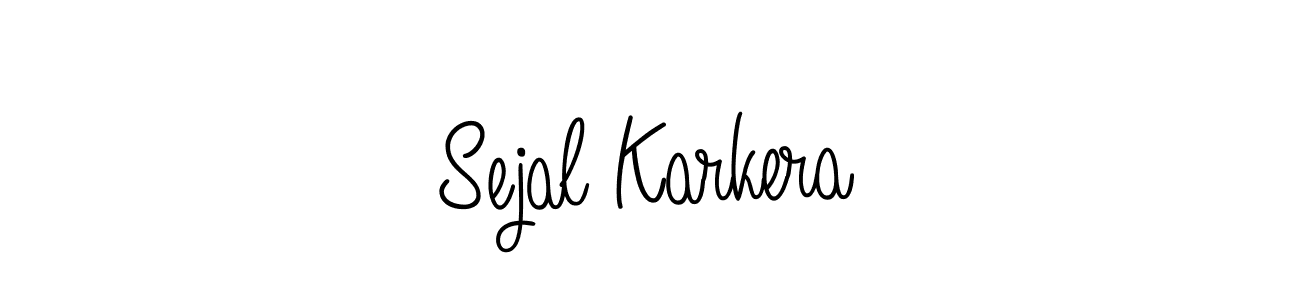 Use a signature maker to create a handwritten signature online. With this signature software, you can design (Angelique-Rose-font-FFP) your own signature for name Sejal Karkera. Sejal Karkera signature style 5 images and pictures png