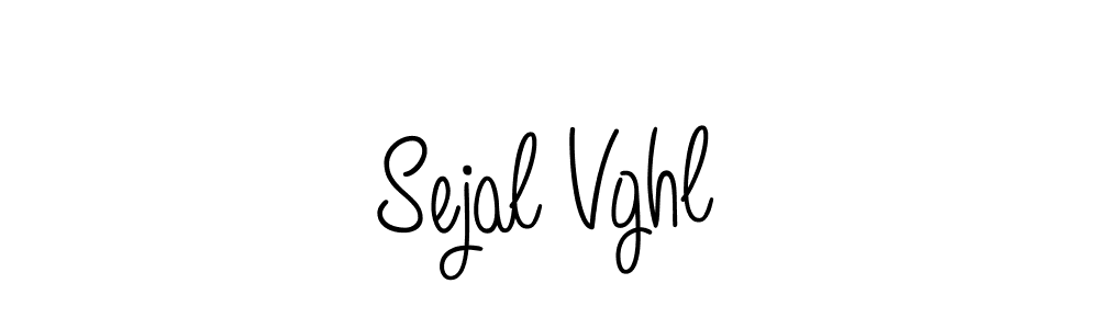 Make a beautiful signature design for name Sejal Vghl. With this signature (Angelique-Rose-font-FFP) style, you can create a handwritten signature for free. Sejal Vghl signature style 5 images and pictures png