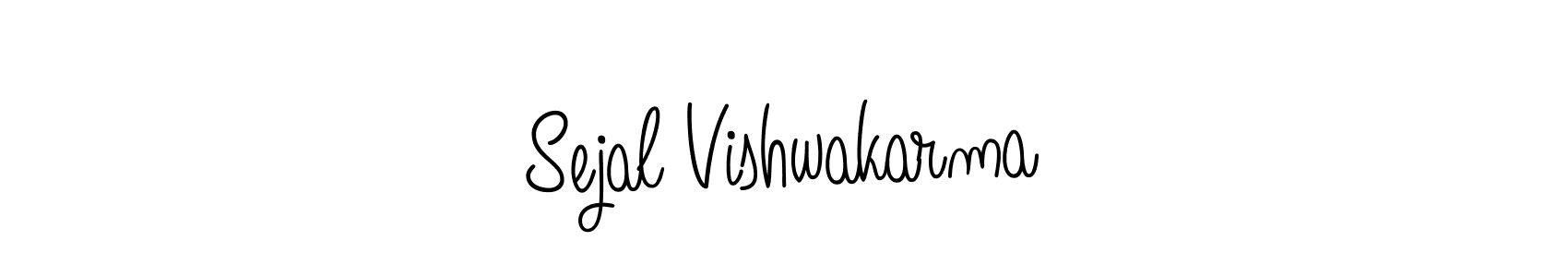 How to make Sejal Vishwakarma name signature. Use Angelique-Rose-font-FFP style for creating short signs online. This is the latest handwritten sign. Sejal Vishwakarma signature style 5 images and pictures png