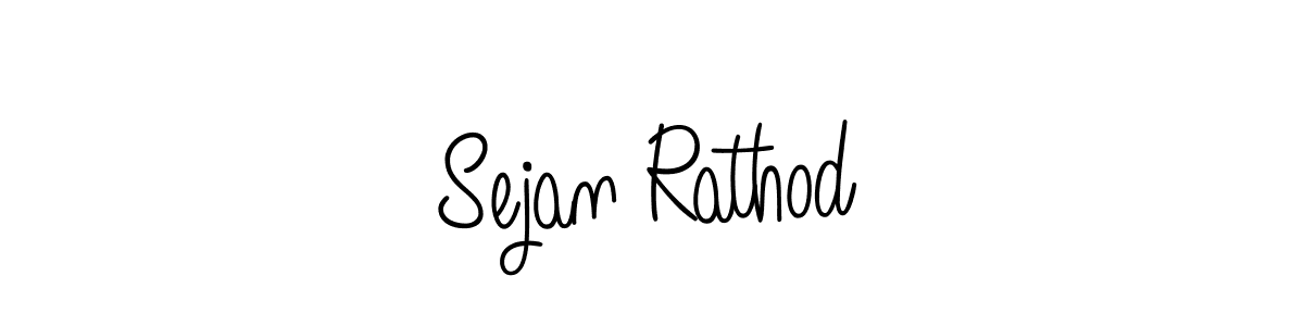 Use a signature maker to create a handwritten signature online. With this signature software, you can design (Angelique-Rose-font-FFP) your own signature for name Sejan Rathod. Sejan Rathod signature style 5 images and pictures png