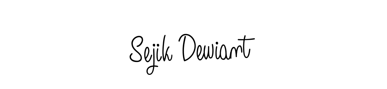 How to make Sejik Dewiant name signature. Use Angelique-Rose-font-FFP style for creating short signs online. This is the latest handwritten sign. Sejik Dewiant signature style 5 images and pictures png