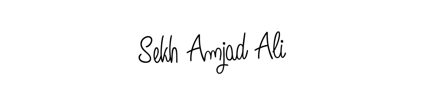 Also we have Sekh Amjad Ali name is the best signature style. Create professional handwritten signature collection using Angelique-Rose-font-FFP autograph style. Sekh Amjad Ali signature style 5 images and pictures png