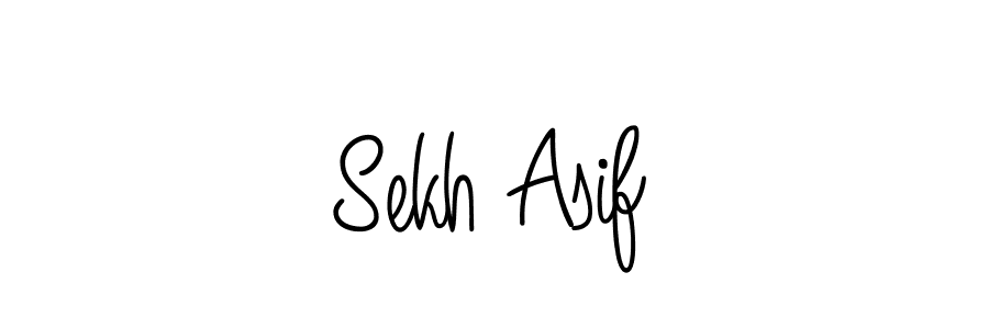 How to make Sekh Asif name signature. Use Angelique-Rose-font-FFP style for creating short signs online. This is the latest handwritten sign. Sekh Asif signature style 5 images and pictures png