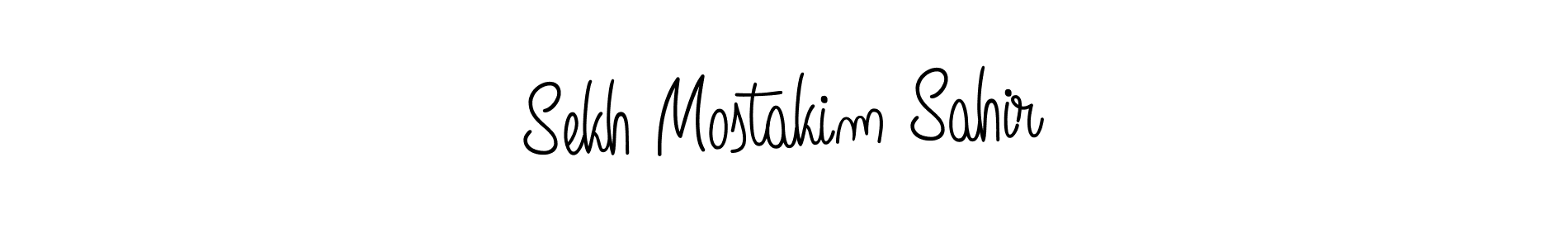 The best way (Angelique-Rose-font-FFP) to make a short signature is to pick only two or three words in your name. The name Sekh Mostakim Sahir include a total of six letters. For converting this name. Sekh Mostakim Sahir signature style 5 images and pictures png