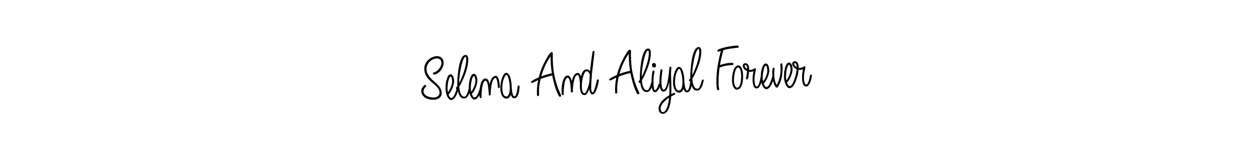 How to make Selena And Aliyal Forever signature? Angelique-Rose-font-FFP is a professional autograph style. Create handwritten signature for Selena And Aliyal Forever name. Selena And Aliyal Forever signature style 5 images and pictures png
