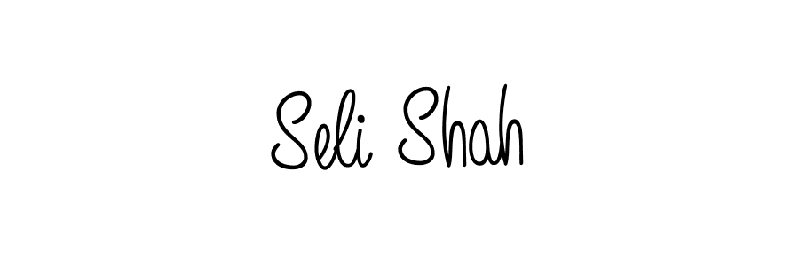 The best way (Angelique-Rose-font-FFP) to make a short signature is to pick only two or three words in your name. The name Seli Shah include a total of six letters. For converting this name. Seli Shah signature style 5 images and pictures png