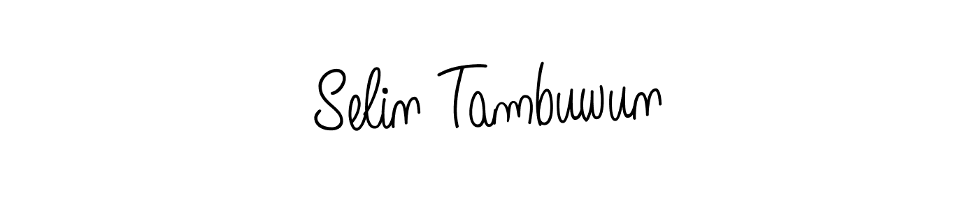 Angelique-Rose-font-FFP is a professional signature style that is perfect for those who want to add a touch of class to their signature. It is also a great choice for those who want to make their signature more unique. Get Selin Tambuwun name to fancy signature for free. Selin Tambuwun signature style 5 images and pictures png