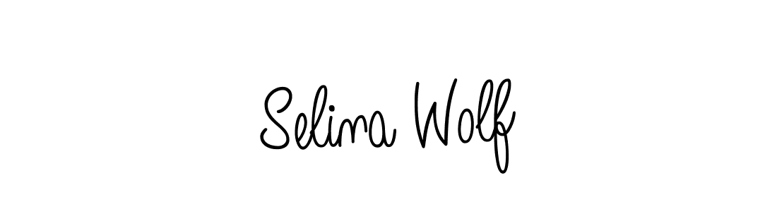 You should practise on your own different ways (Angelique-Rose-font-FFP) to write your name (Selina Wolf) in signature. don't let someone else do it for you. Selina Wolf signature style 5 images and pictures png