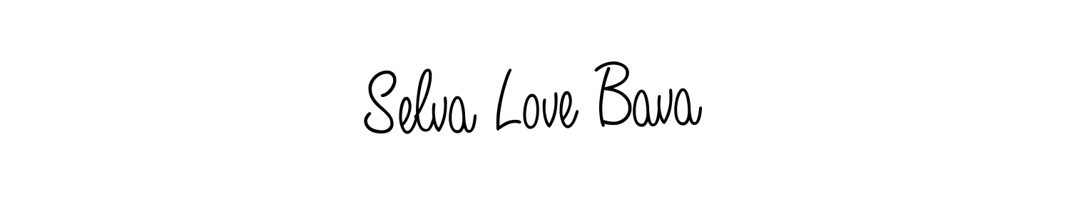 Use a signature maker to create a handwritten signature online. With this signature software, you can design (Angelique-Rose-font-FFP) your own signature for name Selva Love Bava. Selva Love Bava signature style 5 images and pictures png