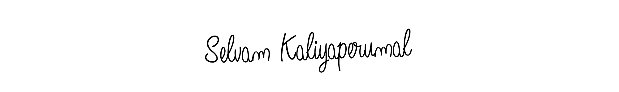 Selvam Kaliyaperumal stylish signature style. Best Handwritten Sign (Angelique-Rose-font-FFP) for my name. Handwritten Signature Collection Ideas for my name Selvam Kaliyaperumal. Selvam Kaliyaperumal signature style 5 images and pictures png